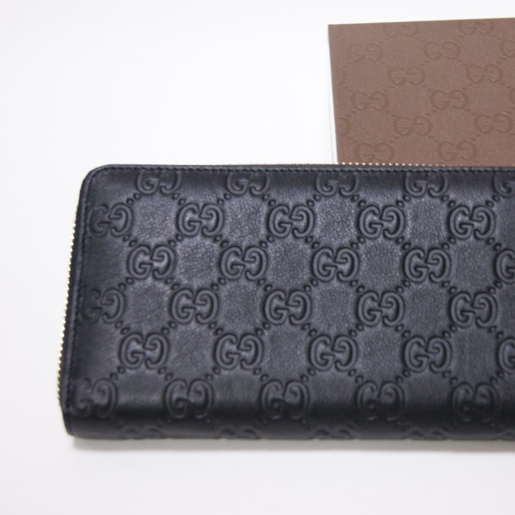 New  Men's Women's Unisex Gucci Black Leather Zip Around wallet - Picture 2 of 9